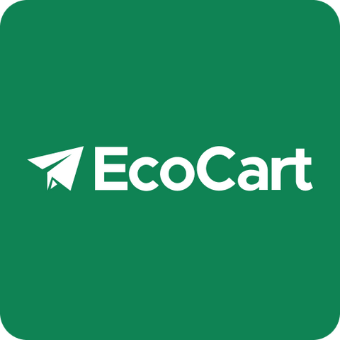 EcoCart carbon-neutral shipping logo.