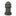 Grey silicone fire hydrant potty training accessory for male dogs on white background.